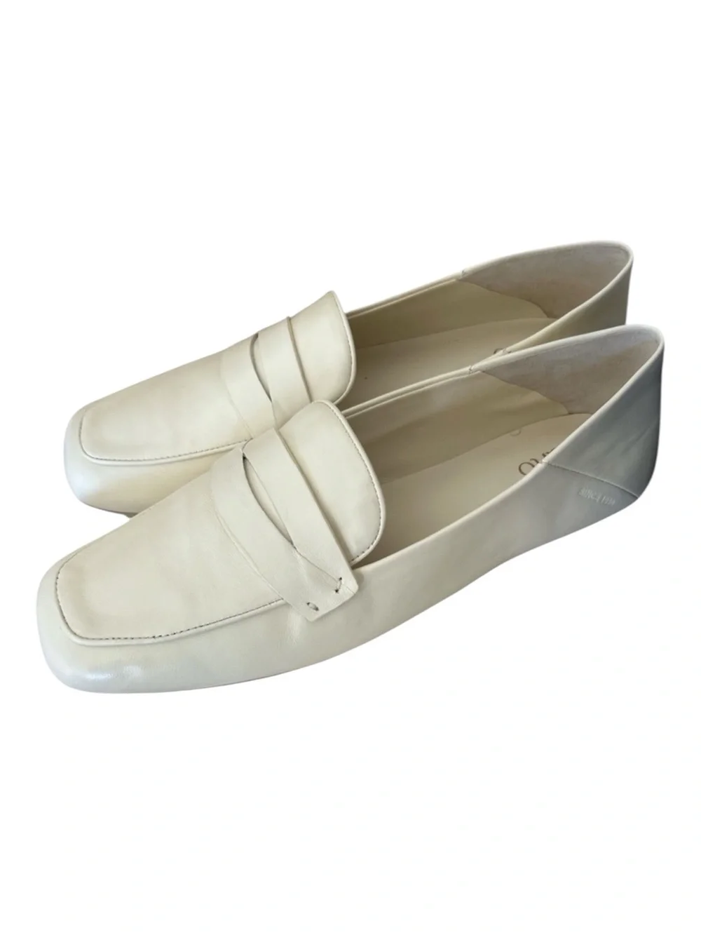 Franco Sarto Leather ZURY Penny Loafer Cream Women's Size 11M New Without Tags